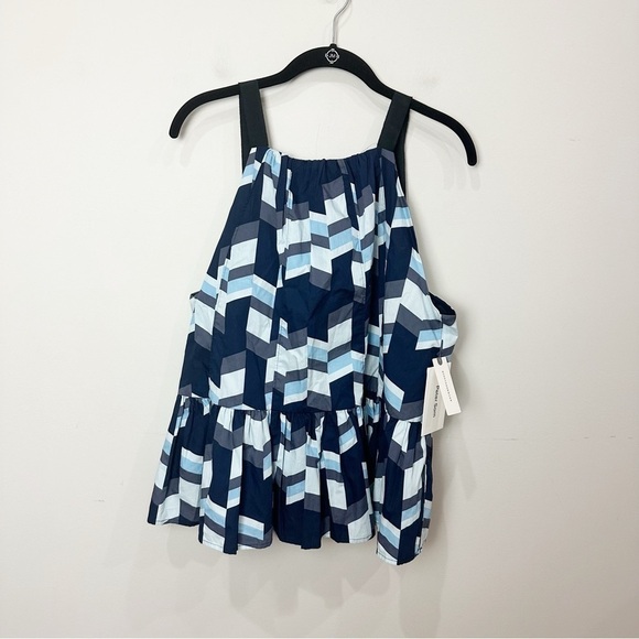 Anthropologie Peter Som Nikola Flounced Cami Top Blue - Picture 2 of 8